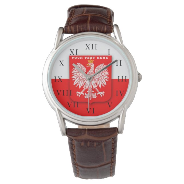 Montre Polonais Polska Polski Emblem (devant)