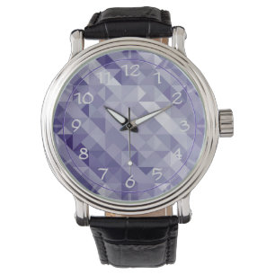 Montre polygonale violette brillante
