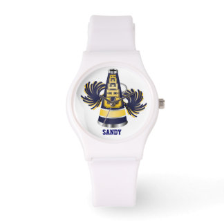 Montre Pom-pom girl bleu et jaune