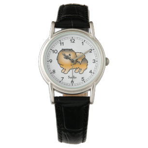 Montre Pomeranian Sable Orange Chien de Dessin Animé Mign