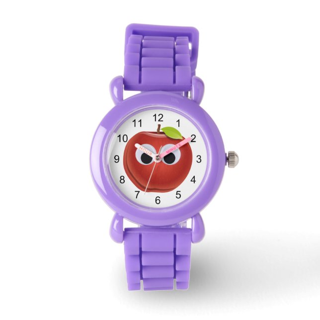 Montre Pomme, fruit rouge aux yeux de dieu - Personnalisé (Recto)