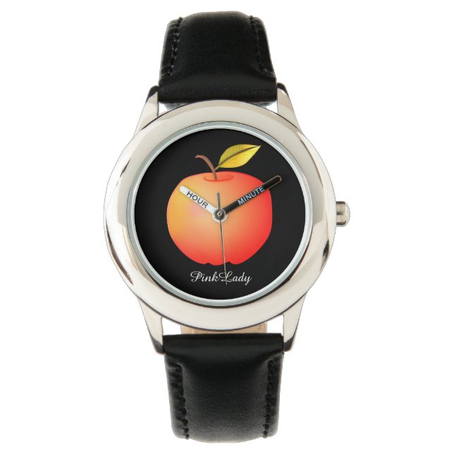 Montre Pomme Pink Lady Fruit Romantique Féminin Chic Simp (devant)