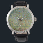 Montre Pommier par Gustav Klimt, Art Nouveau Vintage<br><div class="desc">Apple Tree (1912) de Gustav Klimt est une peinture d'art vintage de l'époque victorienne Symbolisme. Une scène nature avec un pommier dans un verger sur une ferme aux fruits mûrs et aux fleurs de pommes. Le jardin fleuri est fleuri et fleuri. À propos de l'artiste : Gustav Klimt (1862-1918) était...</div>