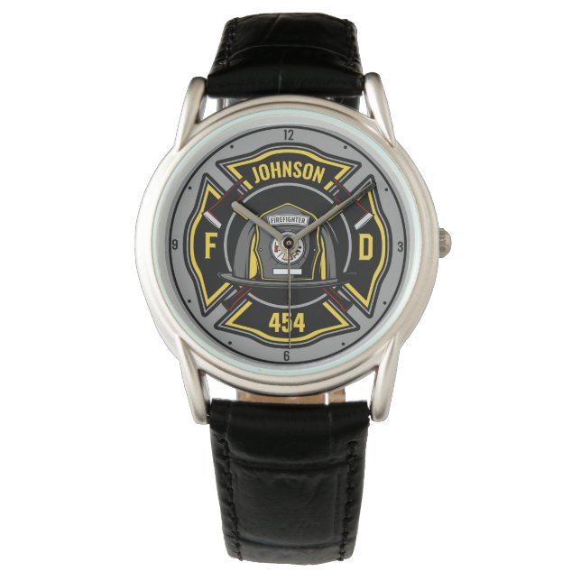 Montre Pompier AJOUTER LE NOM L'équipe de Secourt du serv (devant)