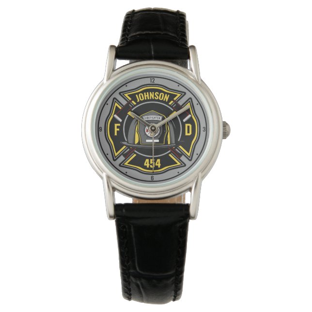 Montre Pompier AJOUTER LE NOM L'équipe de Secourt du serv (devant)