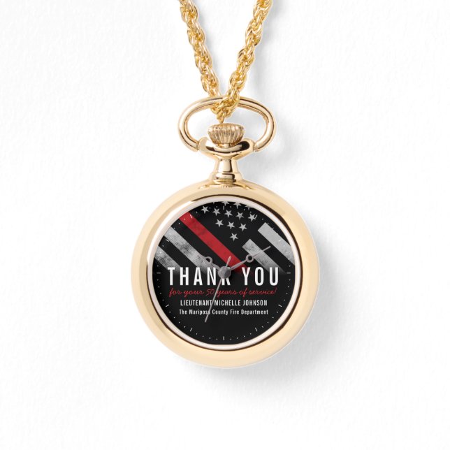 Montre Pompier Service des incendies Parti de retraite (Recto)