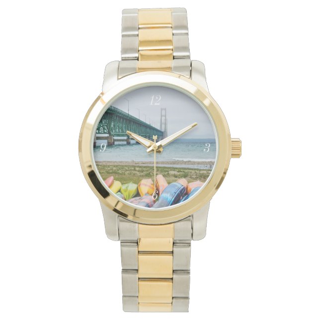 Montre Pont Mackinac Et Canoës (devant)