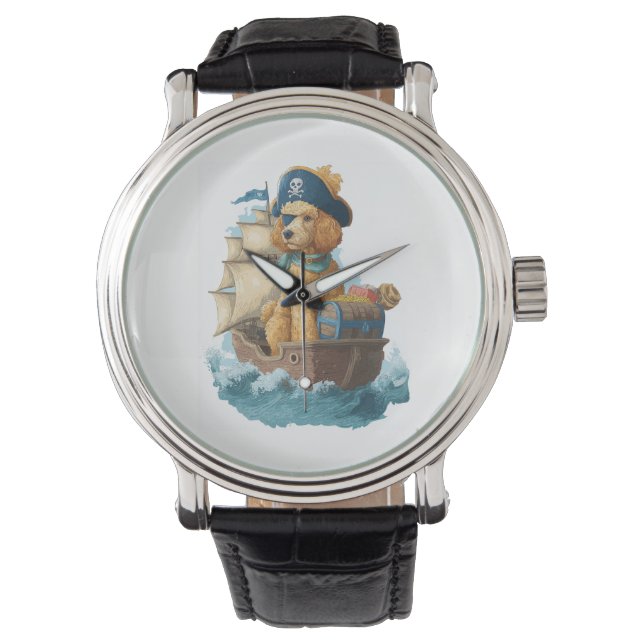 Montre Poodle Pirate � Drôle de chien de mer (devant)