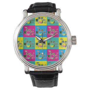 Montre Pop Art Retro Coloré Drum Music Watch