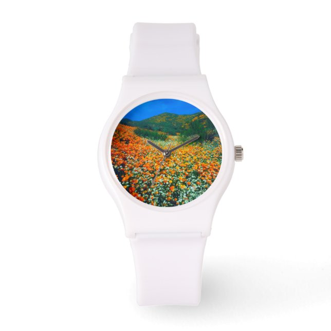 Montre Poppies de Californie et fleurs sauvages de maïs (Recto)