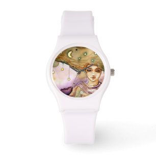 Montre Portrait abstrait et jolie femme