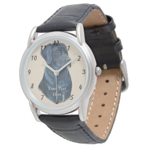 Montre portrait de black labrador dog