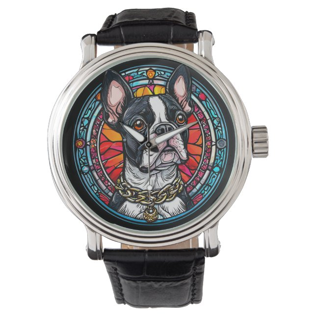 Montre Portrait de chien mignon (devant)