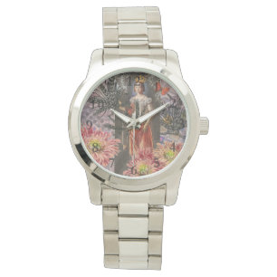 Montre Portrait de femme Vierge Antique Coloré Riche