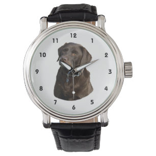 Montre Portrait de photo de Labrador de chocolat