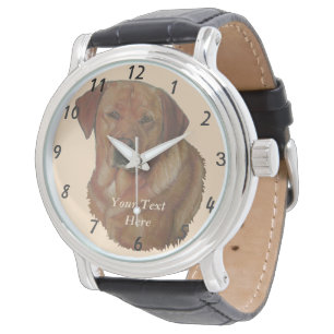 Montre portrait de red golden labrador, un chien rare
