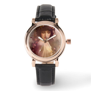 Montre Portrait de style vintage de la belle Florale femm