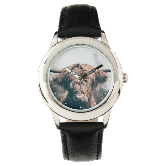 Montre Portrait de vache Highland (devant)