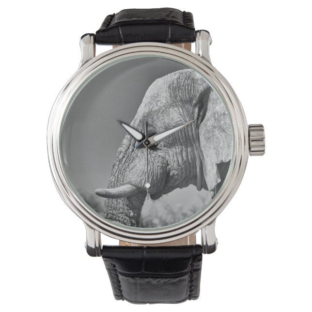 Montre Portrait d'éléphant (devant)