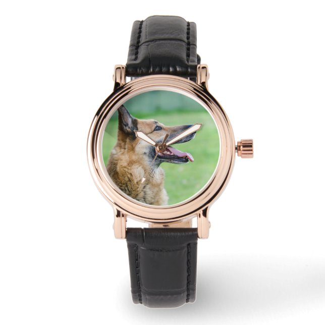 Montre Portrait latéral berger allemand (Recto)