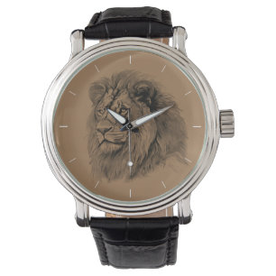 Montre Portrait Lion puissant