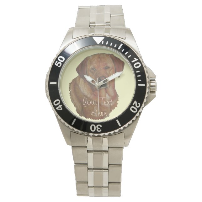 Montre portrait of rarred golden labrador reever doff (devant)