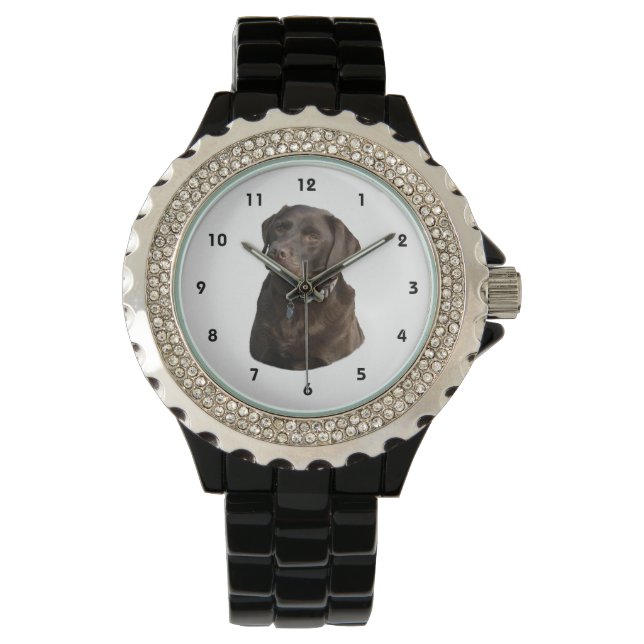 Montre Portrait photo du chocolat Labrador (devant)