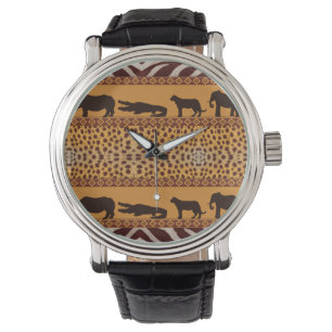 Montre Poster de animal Motif Tribal Africain moderne