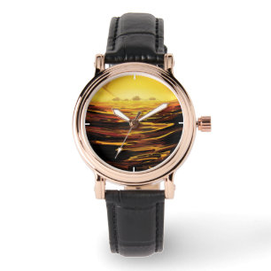 Montre Poster de l'espace rétro - La plus grande lune de 