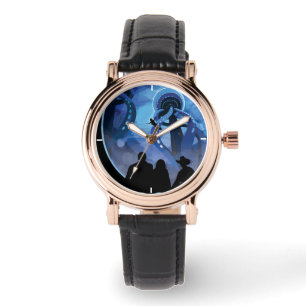 Montre Poster de voyage Retro Space - Jupiter's Moon Euro