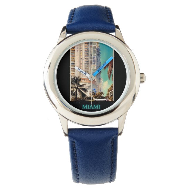 Montre Poster vintage Miami Par CallisC (devant)