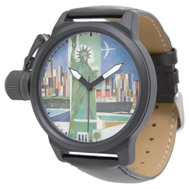 Montre Poster Vintage voyage pour American Airlines (Incliné)