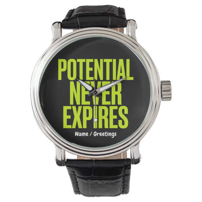 Montre Potentiel n'expire jamais Mentalité de Croissance  (devant)