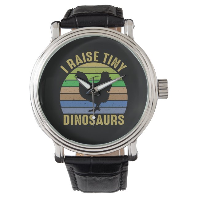 Montre Poulet D'Art Je Soulève De Minuscules Dinosaures (devant)