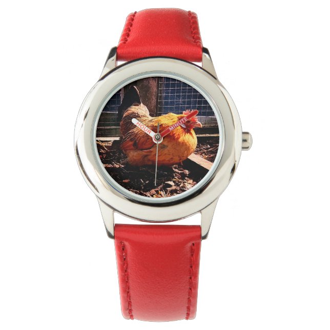 Montre Poulet orange (devant)