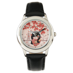 Montre Poupée de Kitsune Kokeshi - fille de geisha de Fo
