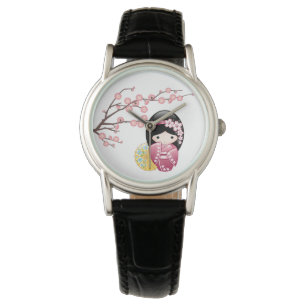 Montre Poupée Kokeshi Printemps - Cute Japonaise Geisha G