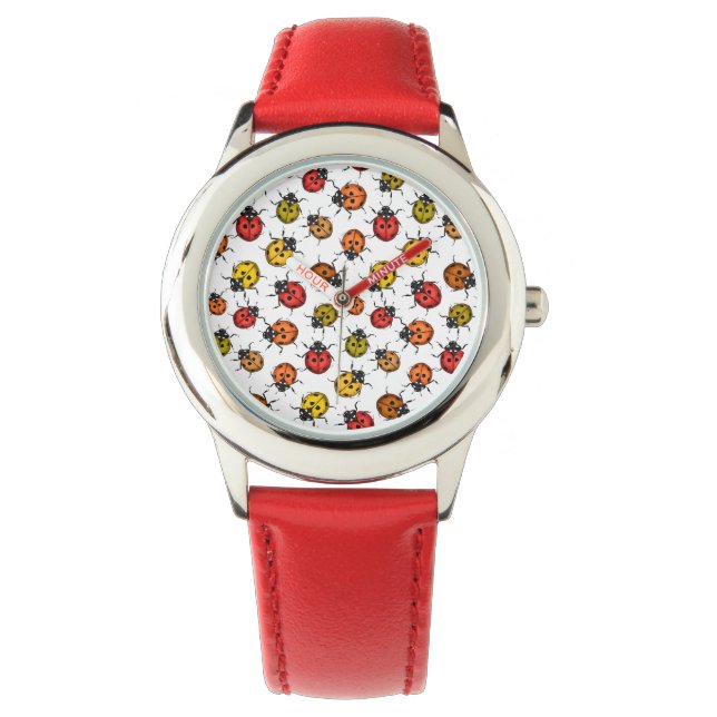 Montre Poupons colorés sur blanc (devant)