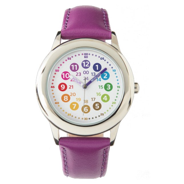 Montre pour apprendre l'heure pour enfants Montre  (devant)