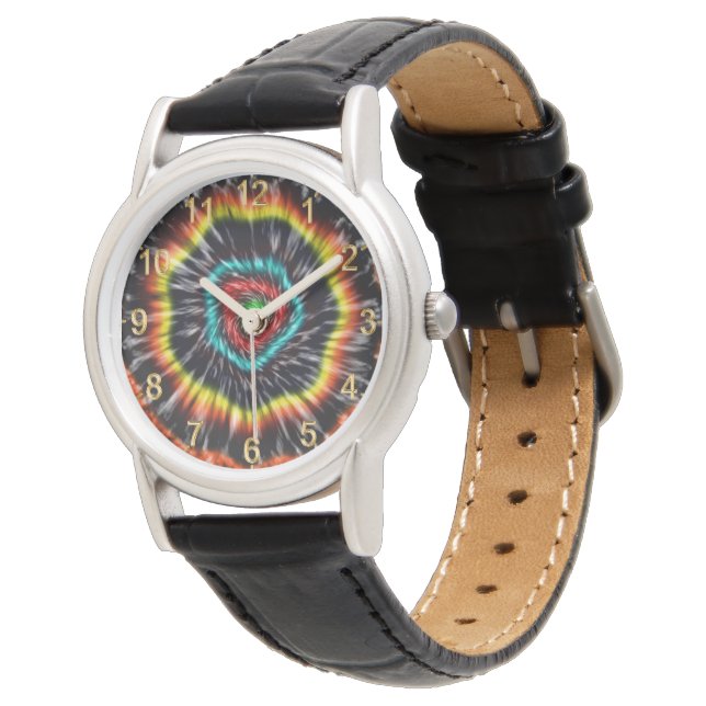 Montre pour dames, Tie Dye Opale noire (Incliné)