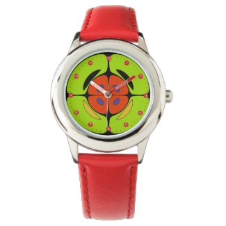 Montre pour enfant Coccinelle stylisée acier inox