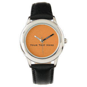 Montre pour enfants à bracelet noir et orange pers