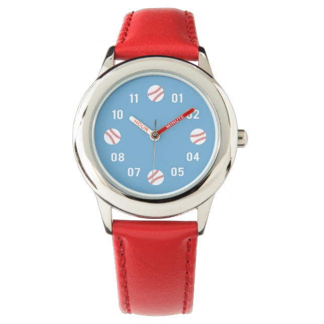 Montre pour enfants avec thème de baseball origina (devant)