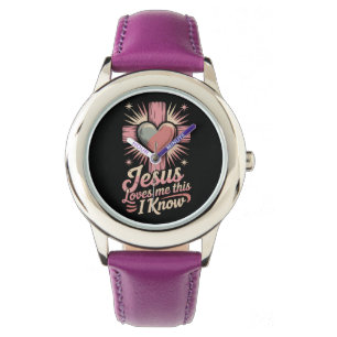 Montre pour enfants Jésus m'aime