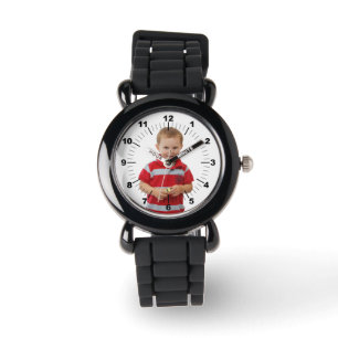 Montre pour enfants - Personnalisé - Silicone noir