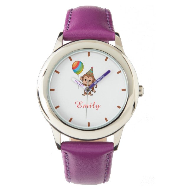 Montre pour filles d'anniversaire enfants (devant)