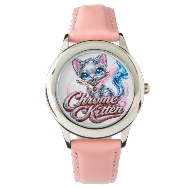 Montre pour filles de style Chat Chrome Diva (devant)
