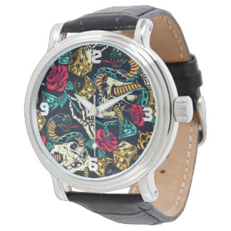 Montre pour homme Cool Snakes & Skull