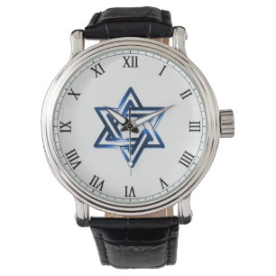 Montre pour homme en forme d'étoile de David