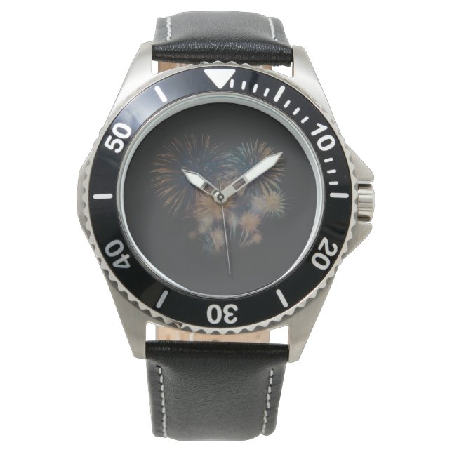 Montre pour hommes Midnight Spark : Feux d'artific (devant)